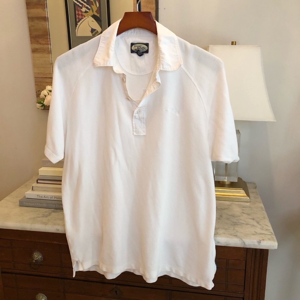 Tommy🌴Bahama Pique Polo Golf Shirt Relax Logo Appliqué Sailfish Logo⛳️🛥️🏌️